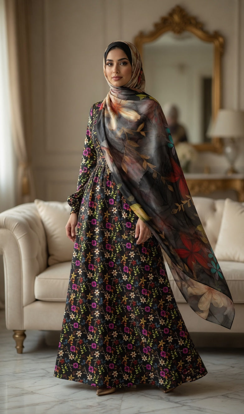 Dorea Lawn 3PC Printed Suit Long Dupatta